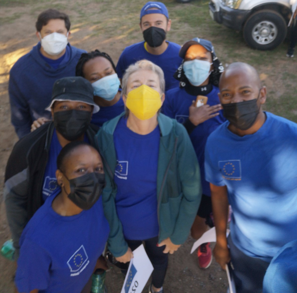 EUinLesotho's tweet photo. Early start this morning with #TeamEUrope #Lesotho for #shehiveassociation
#Movember2021 
#RaceAgainstGBV - PA #Lstwitter https://t.co/HHGwBSfKR0