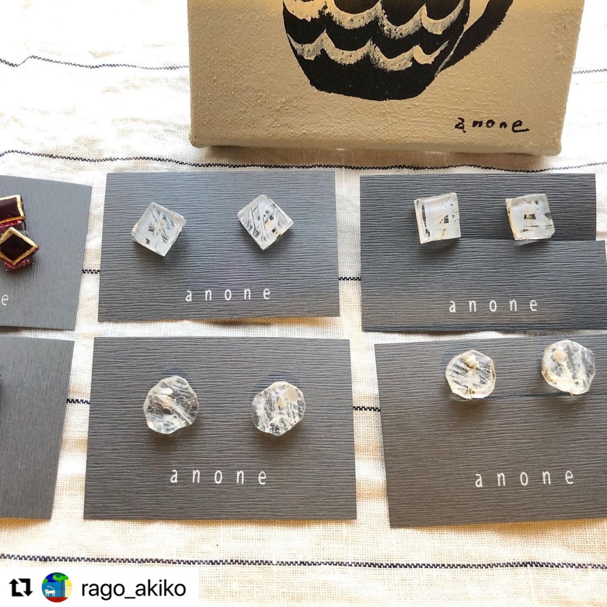 f100cafe's tweet photo. おやつと雑貨 Rago展

アクセサリー・イラスト　anone さん https://t.co/3aDRHzXrAc