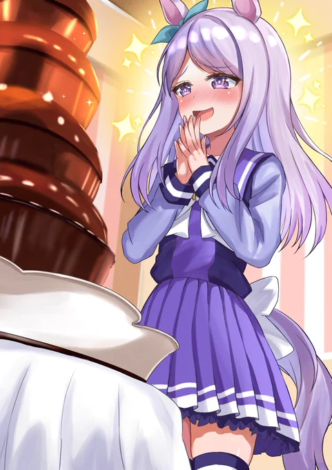 初めてチョコレートファウンテンを見たマックイーン #ウマ娘 