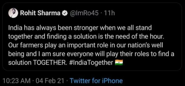 FakeRainaNepfew's tweet photo. Rohit Sharma takes over Indian Captaincy and #FarmLaws are repealed within a week. 

#RealCaptain
#OneAndOnly @ImRo45 #INDvNZ https://t.co/toTqgGP3eP