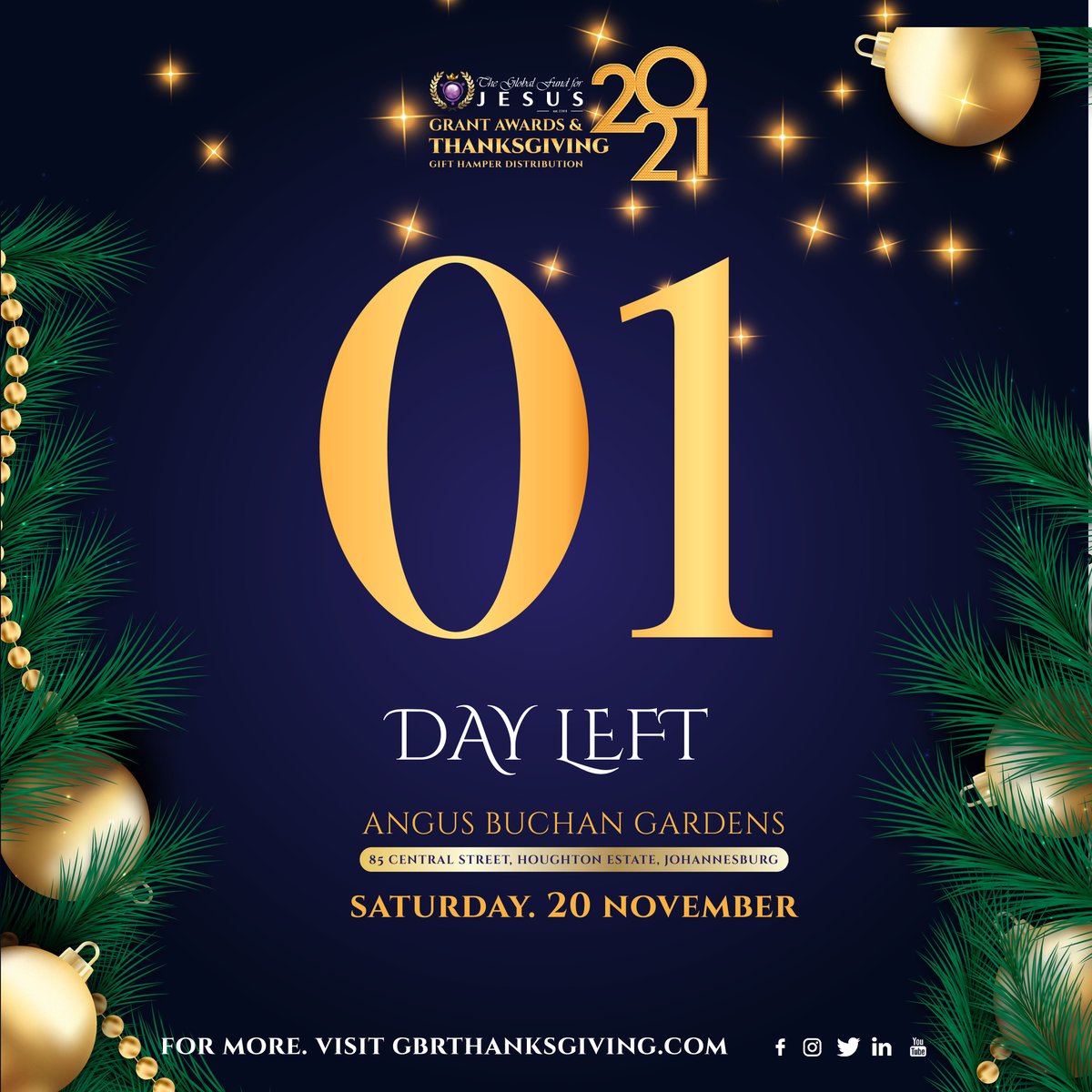 Real_GBR's tweet photo. We are just a day away from the third annual GFFJ NGO GRANT Awards.

We have toiled, prayed, prepared, and have gathered our arsenals to award NGOs that spread hope and create a better world for those in need!

#01DayLeft
#Globalfundforjesus
#GFFJNGOGRANTAwards2021 https://t.co/9eNVIHkQSl