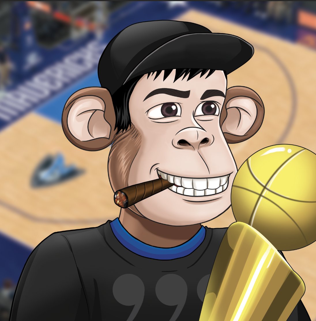 hearnofficial's tweet photo. @MavsNFTs @mcuban We made this NFT of @mcuban with the @dallasmavs trophy for our upcoming project. Think he will like it? https://t.co/9zySYi0ln3