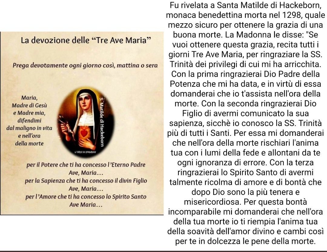 MorganilRamingo's tweet photo. La Devozione delle Tre Ave Maria 🙏 https://t.co/MyB71Dpqgr
