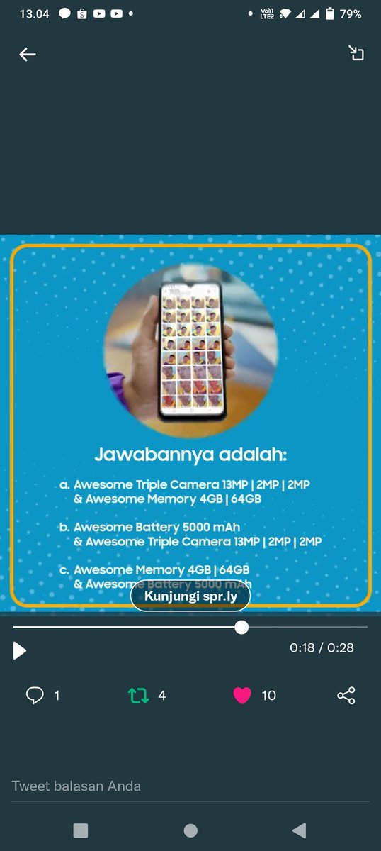 ini_nisaaa's tweet image. B. Awesome Battery 5000 mAh &amp;amp; Awesome Triple Camera 13MP | 2MP | 2MP dari #GalaxyA03s adalah rahasia #TemanTapiAwesome buatku