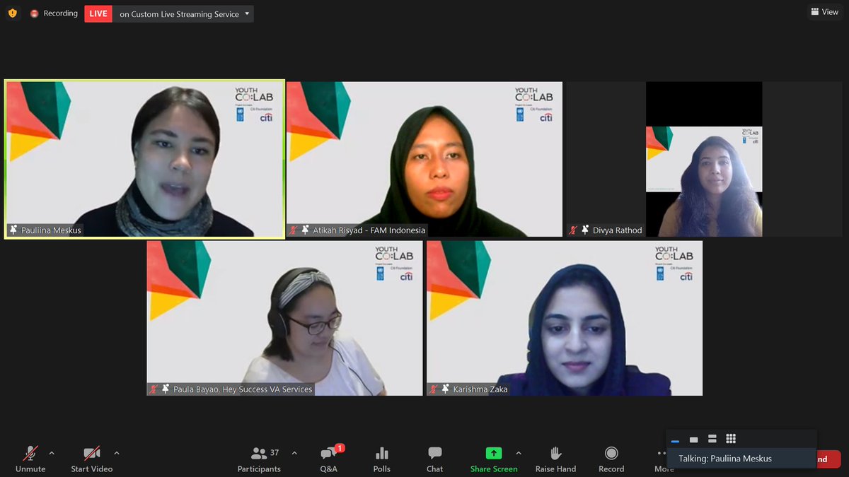Join #YouthCoLab's chat with young female entrepreneurs from across #AsiaPacific who are each breaking the #glassceiling through their own innovative businesses. 

Follow the discussion live here youtube.com/watch?v=YaUnqO…

#WomenEntrepreneurshipDay #genderequality