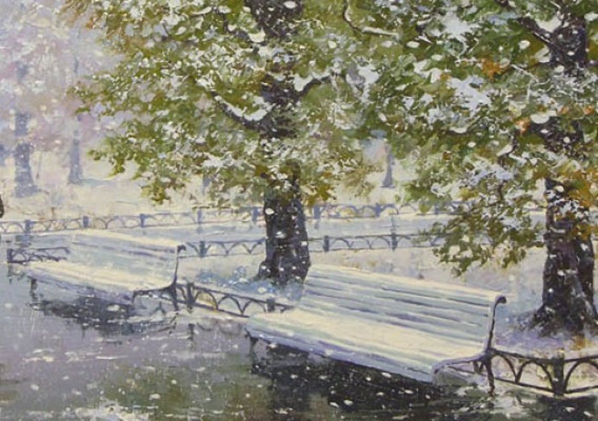 расставание зимой.