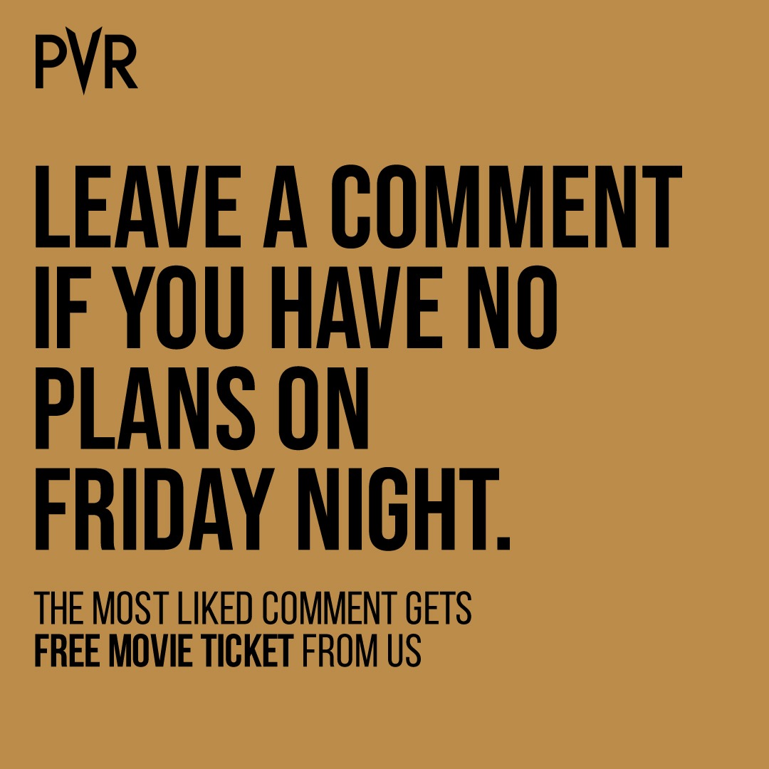 _PVRCinemas's tweet photo. Sometimes the best plans aren't plans at all. 😎 🍿
#pvrcinemas #fridaynightplans #winmovietickets #fridayfever #herelikesmatter #likeittowinit https://t.co/dbozo0K9sE