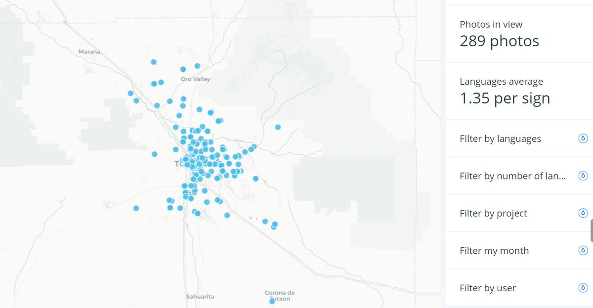 LangCapProject's tweet photo. We added a new page to our website focused on the Linguistic Landscapes of the Tucson area: 

https://t.co/RiE98AFuiI

All images were collected 2017-2020 by students in UArizona's Spanish as a Heritage Language intro classes as part of assignment. We used the app @lingscape https://t.co/gtJhL9eP18
