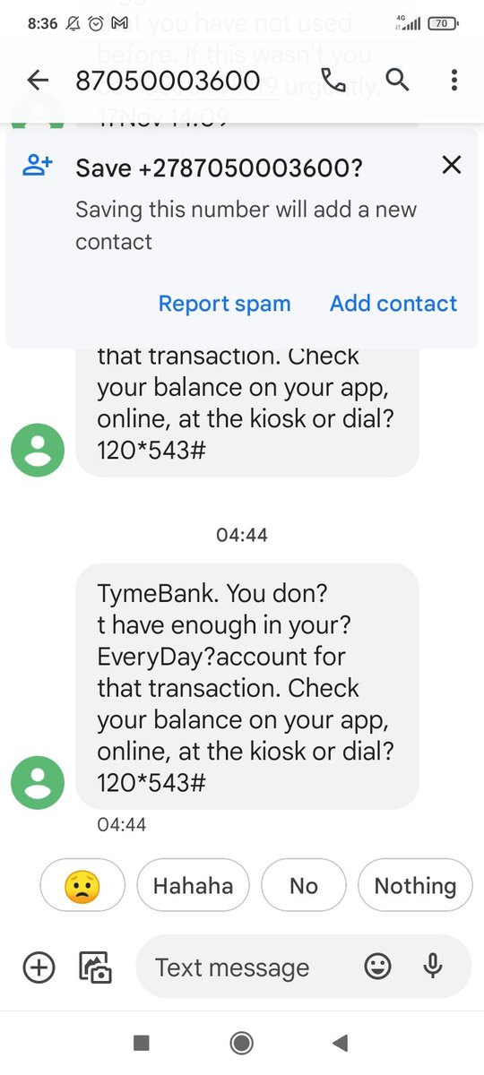 MarketingGuruSA's tweet photo. @tymebankza i have received another SMS like such. Please can someone Investigate. I have changed my password and pin. Turned off the online shopping option https://t.co/k2Ps3hsOoQ