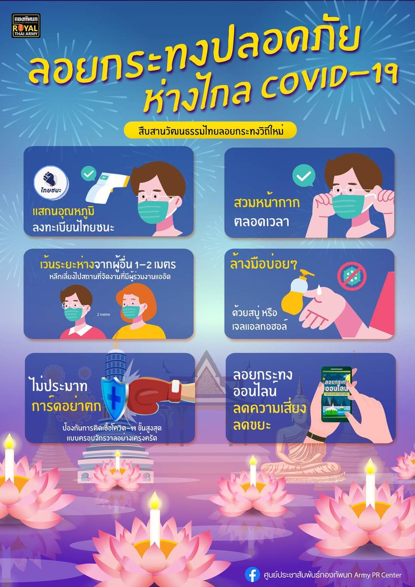 Infantry1000_2's tweet photo. ลอยกระทงปลอดภัย ห่างไกล COVID-19 
ด้วยความห่วงใยจาก #ศูนย์ประชาสัมพันธ์กองทัพบก

#กองทัพบกเพื่อประชาชน
#DMHTT
#ป้องกันโควิดขั้นสูงสุด
#ลอยกระทงออนไลน์
#ลอยกระทงปลอดโรคปลอดภัย https://t.co/iVnpCAENwo