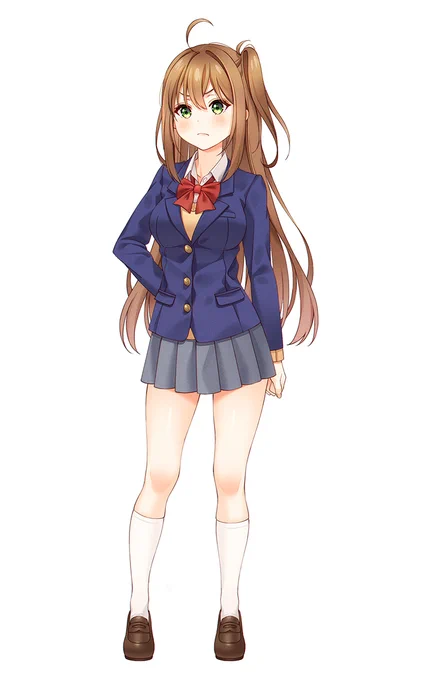 幼なじみちゃんの設定画
(変更する前の制服です!) 
