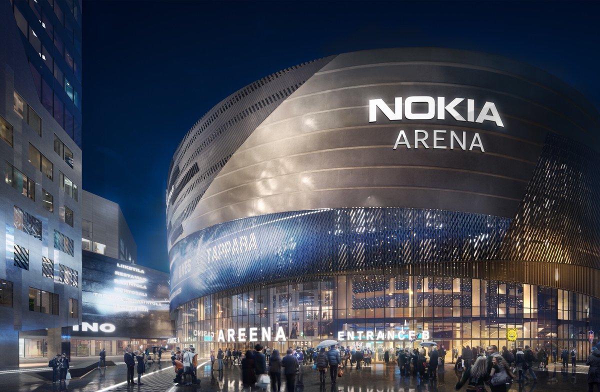 IkonenAK's tweet photo. Se on siinä: Nokia Arena! @nokia’lla on juuret #Tampere’ella, se on yksi kansainvälisimmistä yhtiöistämme, luotettava ja se tuo korkealla osaamisellaan lisäarvoa uudelle areenallemme. Nyt katse kohti 2 viikon kuluttua avautuvia tapahtumia! 🔥 https://t.co/4mOTVFKpTj