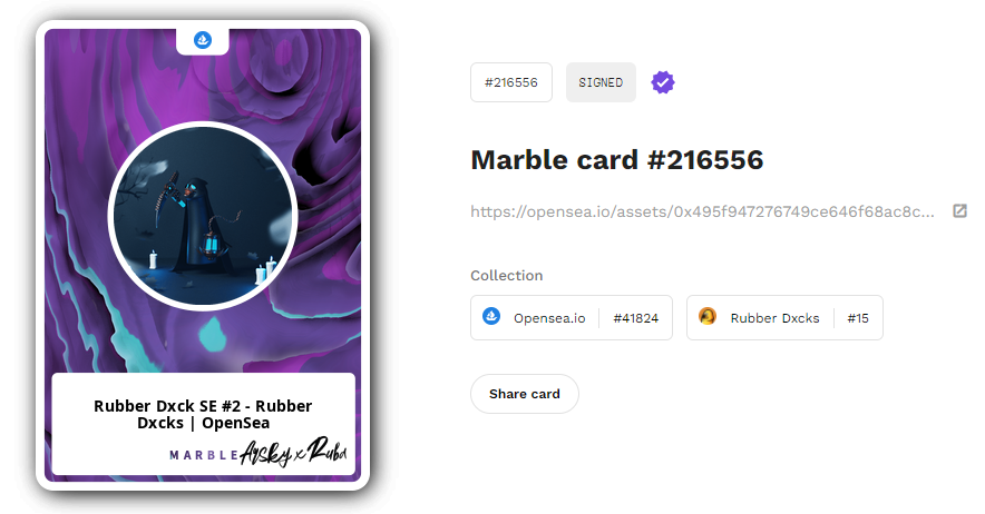 🔥GIVEAWAY TIME🔥

We are giving away a signed &amp; verified Marble Cards version of our Rubber Dxck SE #2!

To enter: 
✅Follow us
✅RT &amp; ❤️
✅TAG 3 Friends

Giveaway ends in 5 days!
#NFTGiveaways #NFTGiveaway #NFTs
