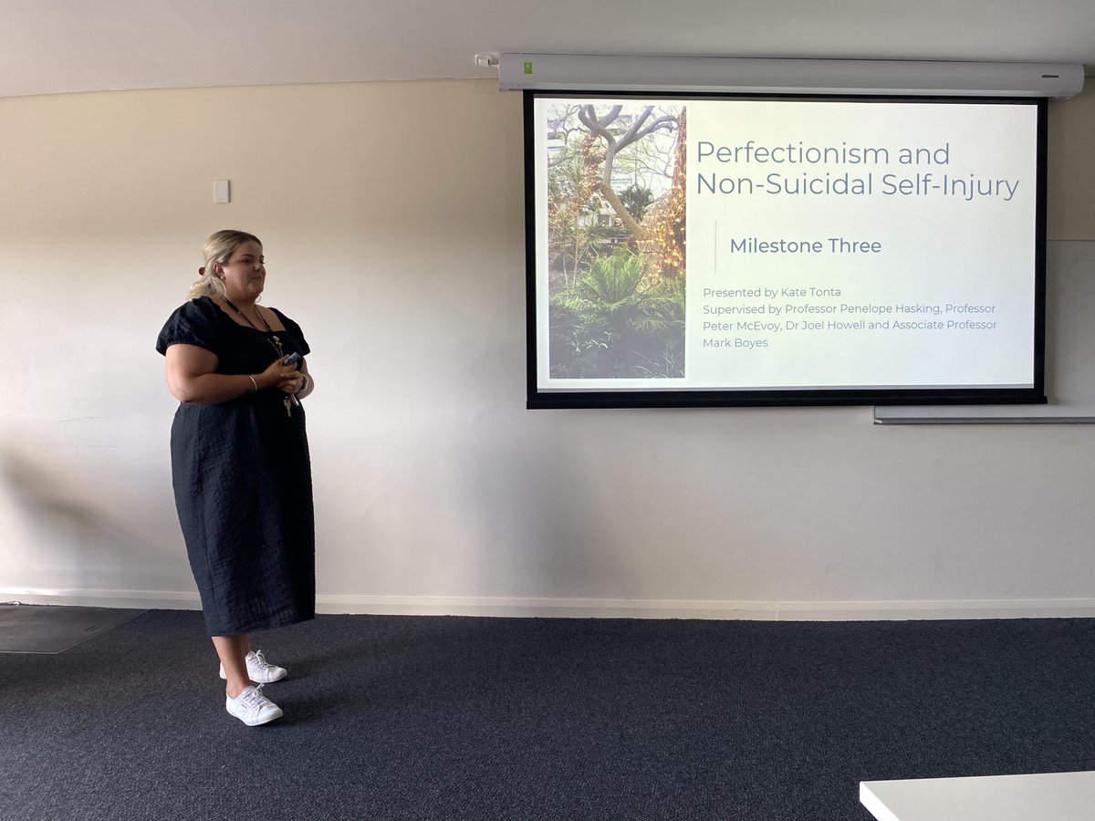 NSSI_RG's tweet photo. Great Milestone 3 presentation by @KateTonta today. Made even better by it being a family affair. Well done @KateTonta, we are all very proud of you! #SelfInjury #Perfectionism @me_boyo @joel_howl @PeterMcEvoy13 https://t.co/YlCKU8px3H