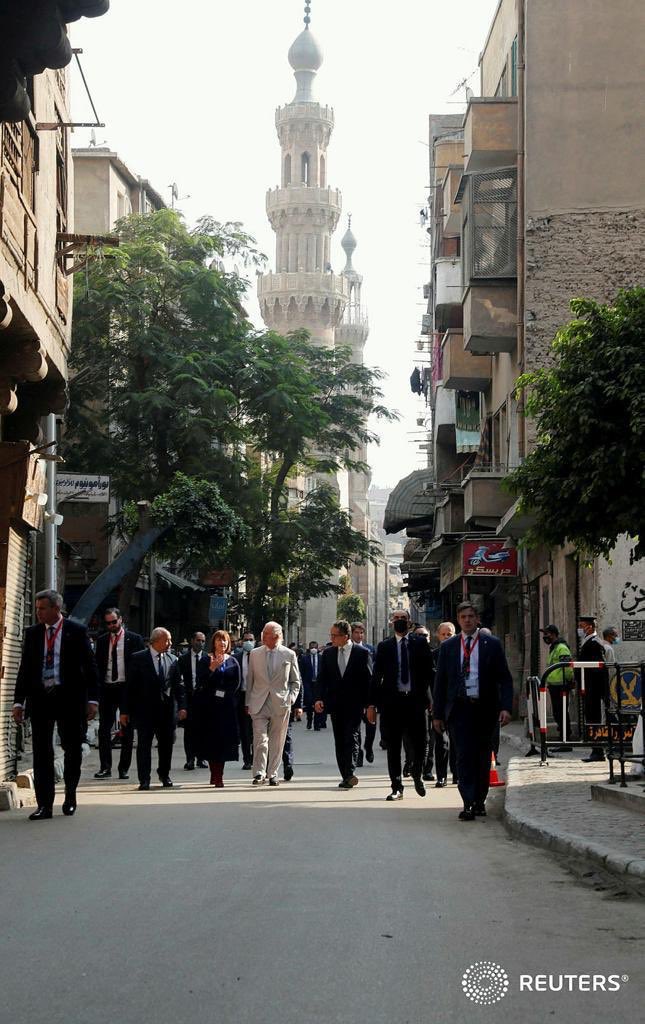 A peaceful walk down Bab el Wazir .. with HRH The Prince of Wales! #RoyalVisitEgypt