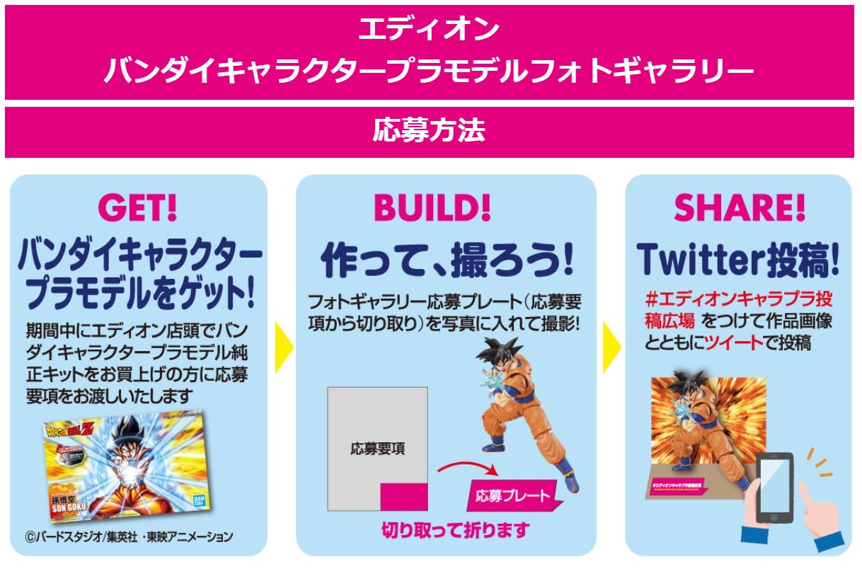家電と暮らしのエディオン 公式 エディオンガンプラコンテスト 同時開催 バンダイキャラクタープラモデルフォトギャラリーも同時開催致します エディオンキャラプラ投稿広場 をつけて自慢の作品を投稿しよう こちらもぜひご参加ください