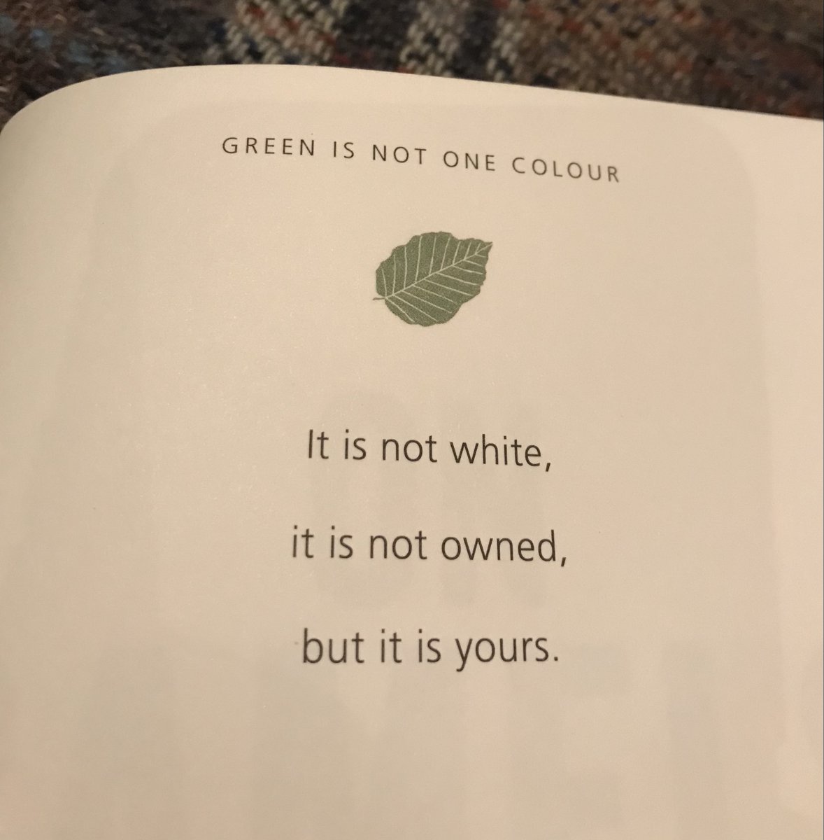 TLWforCumbria's tweet photo. ...part 2
"Green Is Not One Colour" by Nicola Davies.
Welcome to #OpenMountain & @KendalMtnLitFes
Have a great weekend, wherever you all may be. https://t.co/INfnqoSrK3