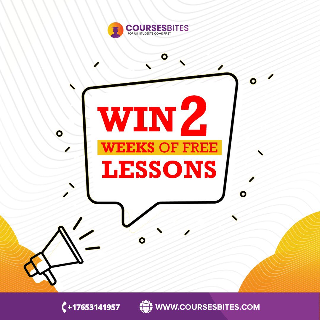 Win 2 weeks of free lessons when you retweet, share and invite all your friends 💪🏻😃