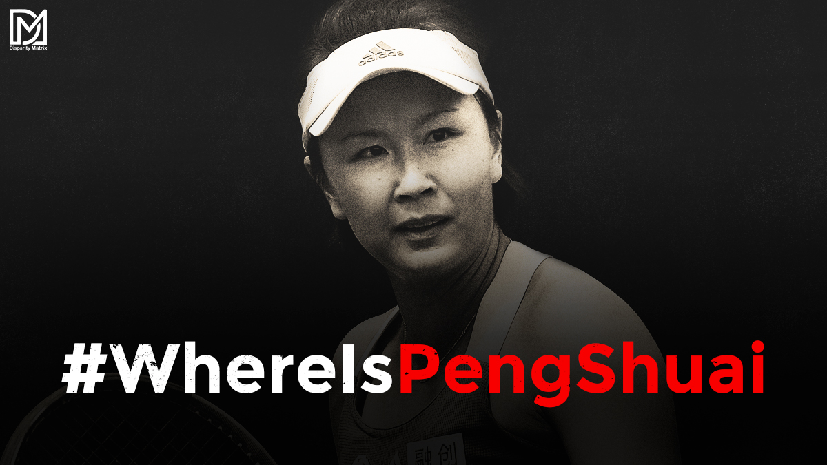 DisparityM's tweet photo. It’s been more than 2 weeks that anyone heard from Chinese tennis star #PengShuai, after she made sexual assault allegations, accusing China’s ex-Vice Premier Zhang Gaoli.
We hope she is safe &amp; a legitimate announcement comes soon confirming her well-being.

#WhereIsPengShuai https://t.co/XF5TXXStkm