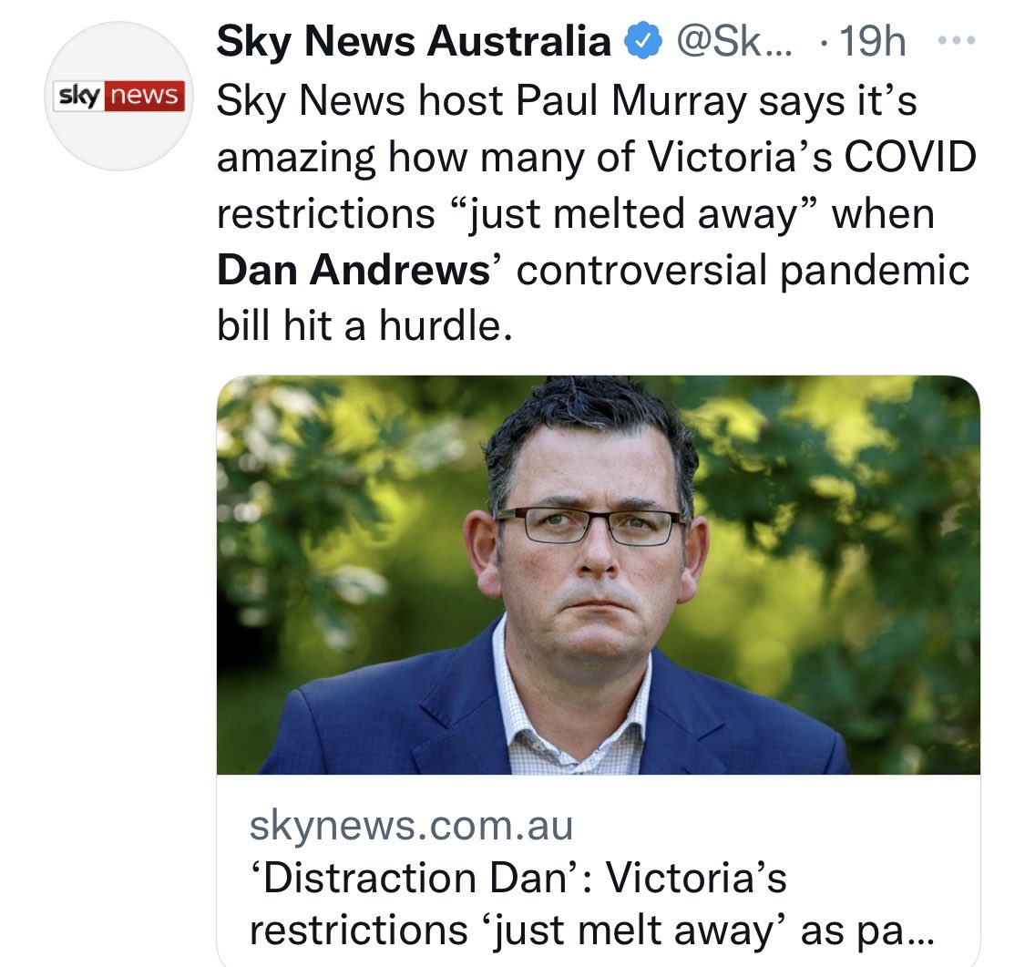 #MurdochGutterMedia pretending  Victoria didn’t announce that restrictions would relax at the 90% milestone. 
#NationalPlan 
#MurdochRoyalCommission 
#Auspol 
#Qldpol