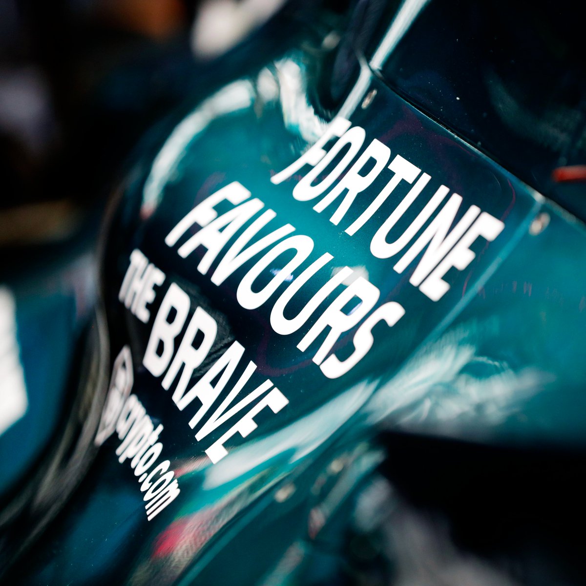 AstonMartinF1's tweet image. New look for the #QatarGP. 💚 

This is for those who push the boundaries of what's possible. Because Fortune Favours The Brave. 

@cryptocom | #FFTB