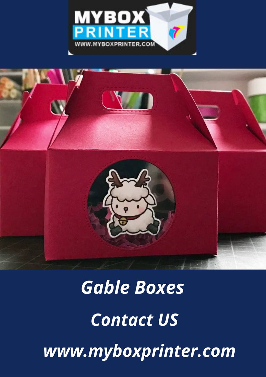 Jaunrichard1's tweet image. Gable Boxes
To Package food with style or to package gift items, the Gable box is the first choice because of its style and ease of use. These boxes can also be used for favors.
#gableboxes #customgableboxes #gablepackagingboxes #myboxprinter