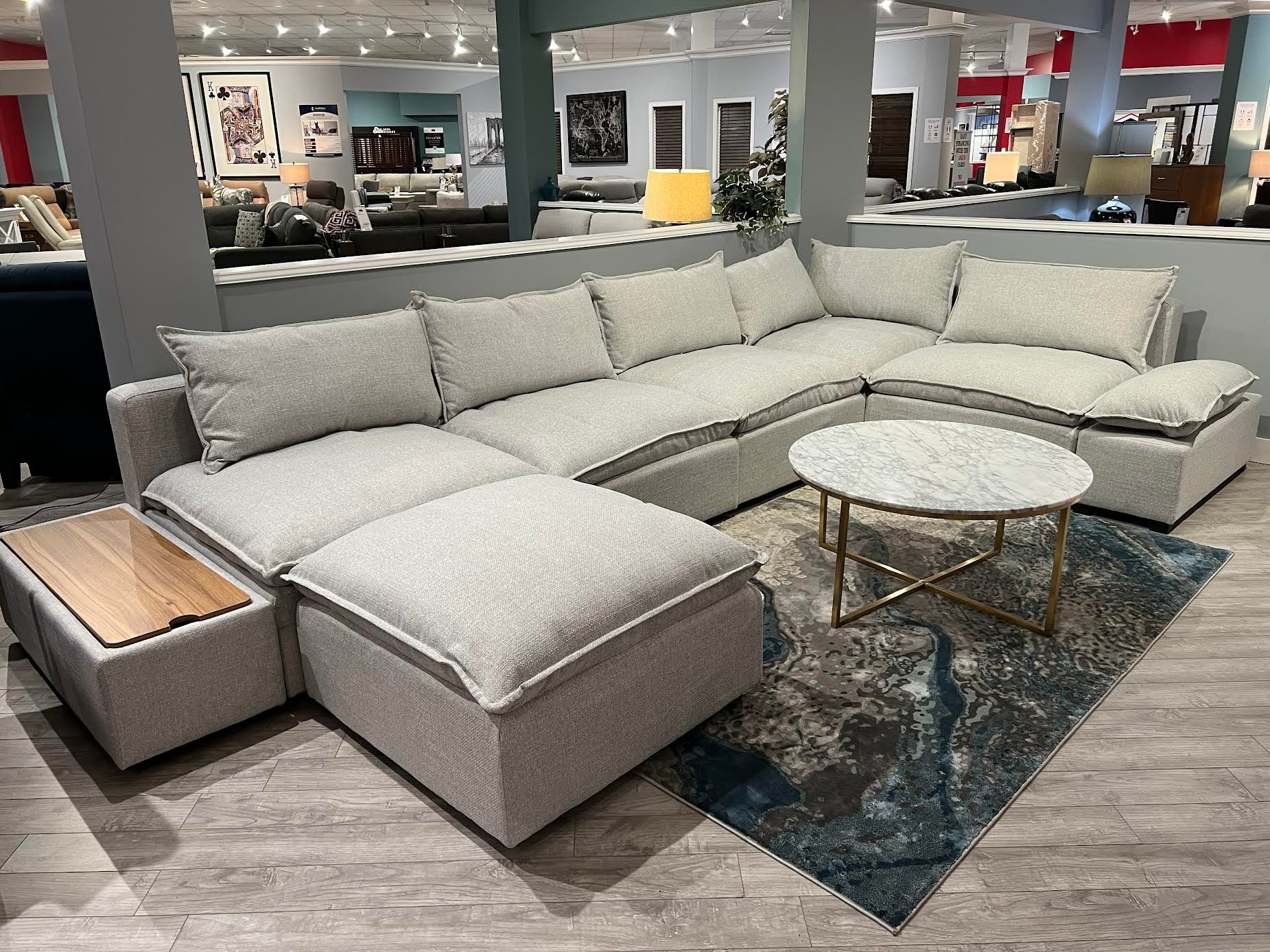 Large plush sectional deals