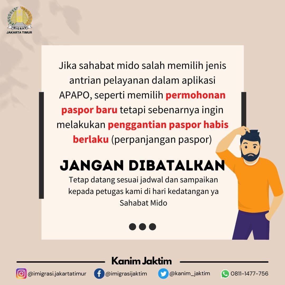ImigrasiJaktim's tweet photo. Halo Sahabat Mido
Kuota Antrean Paspor Online untuk tanggal 22-26 November 2021 telah tersedia. Jangan lupa di simpan/screenshoot barcode nya ya sahabat.
#apapo
#antreanpasporonline
#kanimjaktimkeren https://t.co/gB5pdKLaI1