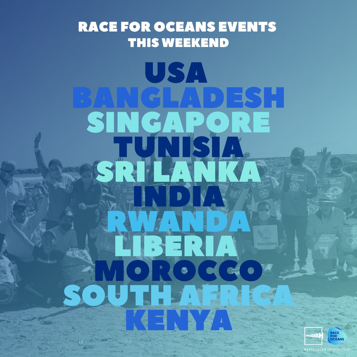 UNLEASHlab's tweet photo. #raceforoceans Champions are bringing the heat 🔥 with an action-packed weekend of events from 1️⃣1️⃣ locations around the world! 🌊 Find more details at: https://t.co/VoMZnN1mVu 📸 Pictures from events in Lesotho, Sierra Leone, and Nigeria. ✌ #oceanplastic #UNLEASH2021 #sdg14 https://t.co/NZ6Rd2Kud7