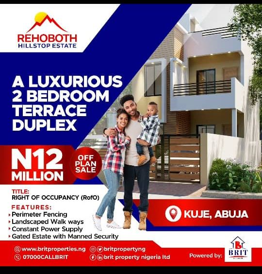 BRIT gives you an opportunity to own a piece of the new Lagos. Please call 09037935183 for more inquires. 

#Davido Wizkid Suarez