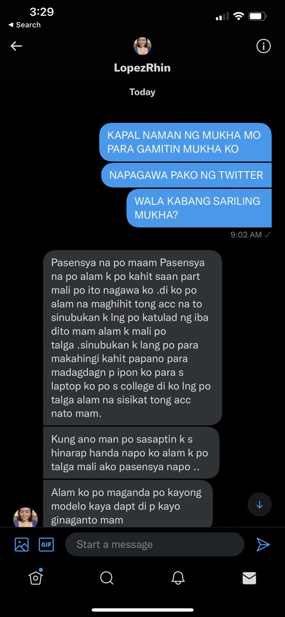 stephanielicas's tweet photo. Nag reply na sya sa dm’s ko! Report nyo account nya ng matapos na tong pang sscam nya! Tigilan nyo nadin pangaaway sakin sa instagram na ako ang nangsscam sainyo! Dahil una sa lahat wala akong twitter! Gumawa lang ako ngayon dahil nag boom na yung account nya at ako napapahamak! https://t.co/4Y3HM5Cv1a
