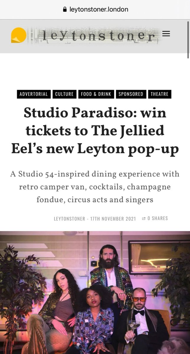 Leytonstoner's tweet photo. Win free tickets to @JelliedEelBar’s Studio Paradiso pop-up @PatchworksXyz 🥳 Head over to our latest post on Instagram @londonbelongs to enter #sponsored

https://t.co/7Ap46GOMWQ https://t.co/GLLa23FNn0