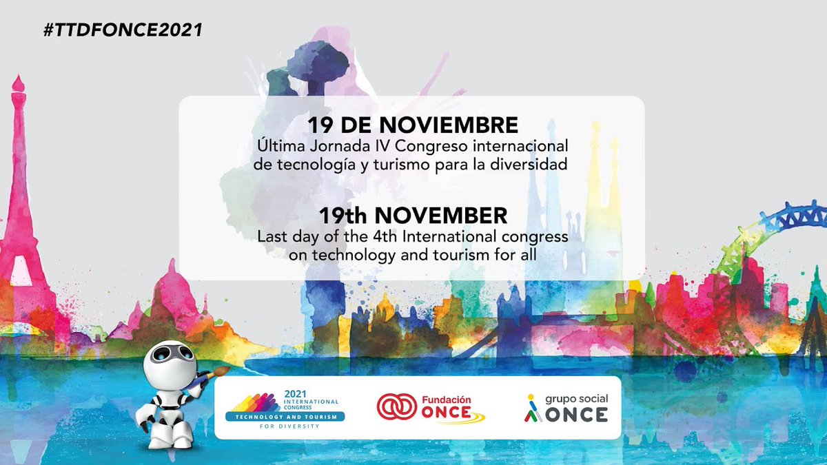 Fundacion_ONCE's tweet photo. #TTDFONCE2021

Recuerda que hoy tiene lugar la última Jornada de nuestro IV Congreso Internacional de Tecnología y Turismo para la Diversidad (@TTDCongress)

Programa en https://t.co/ZRDf9MfHFr

En directo desde las 15 h. en 👇

https://t.co/JfJbOIgrM4 https://t.co/4ytvQ3IKEE