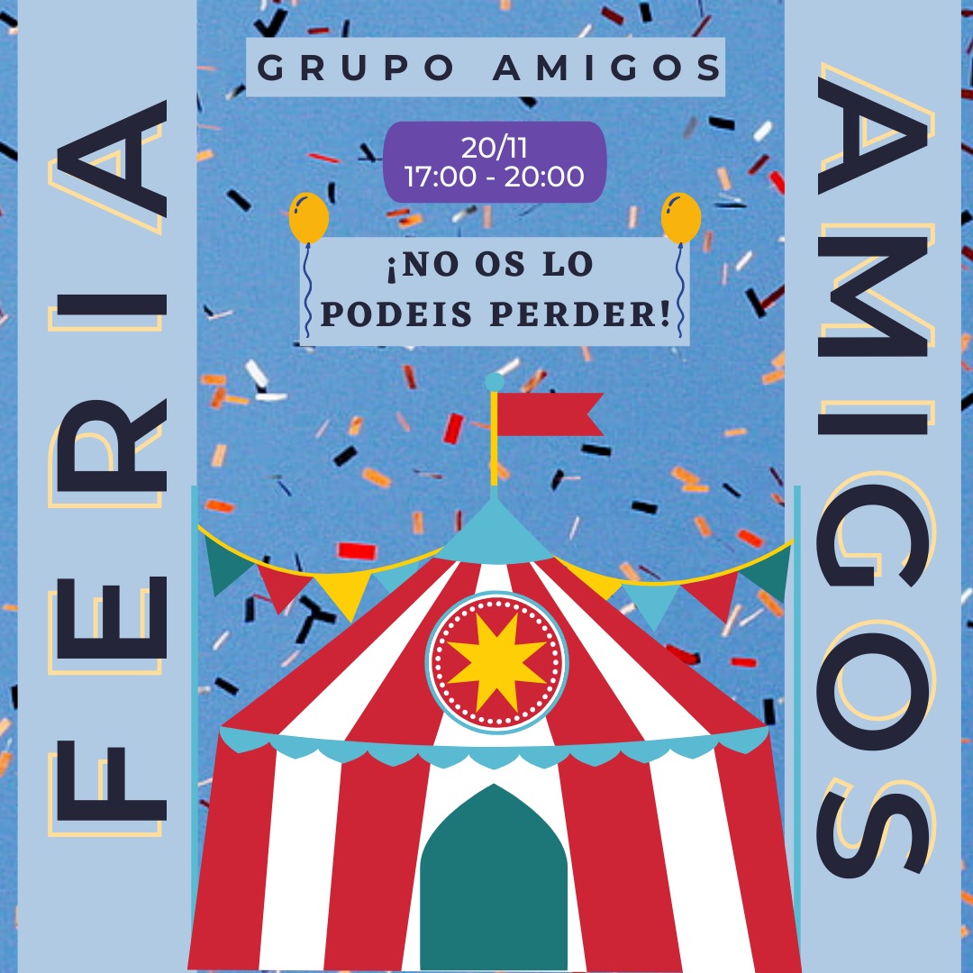 CJSAncora's tweet photo. ¡Hola hola, Grupo Amigos! 👋🏼
Os damos la bienvenida a nuestra feria 🎡, en la que la vida es una ¡Tómbola! 🥳
¡Os esperamos este sábado 20 de noviembre a las 17:00! 🙌🏼
¡No olvidéis traer la merienda y muchas ganas de pasarlo bien! 🥪
¡Nos vemos pronto! ❤️ #NosMueveLaEsperanza https://t.co/Od53D7gavF