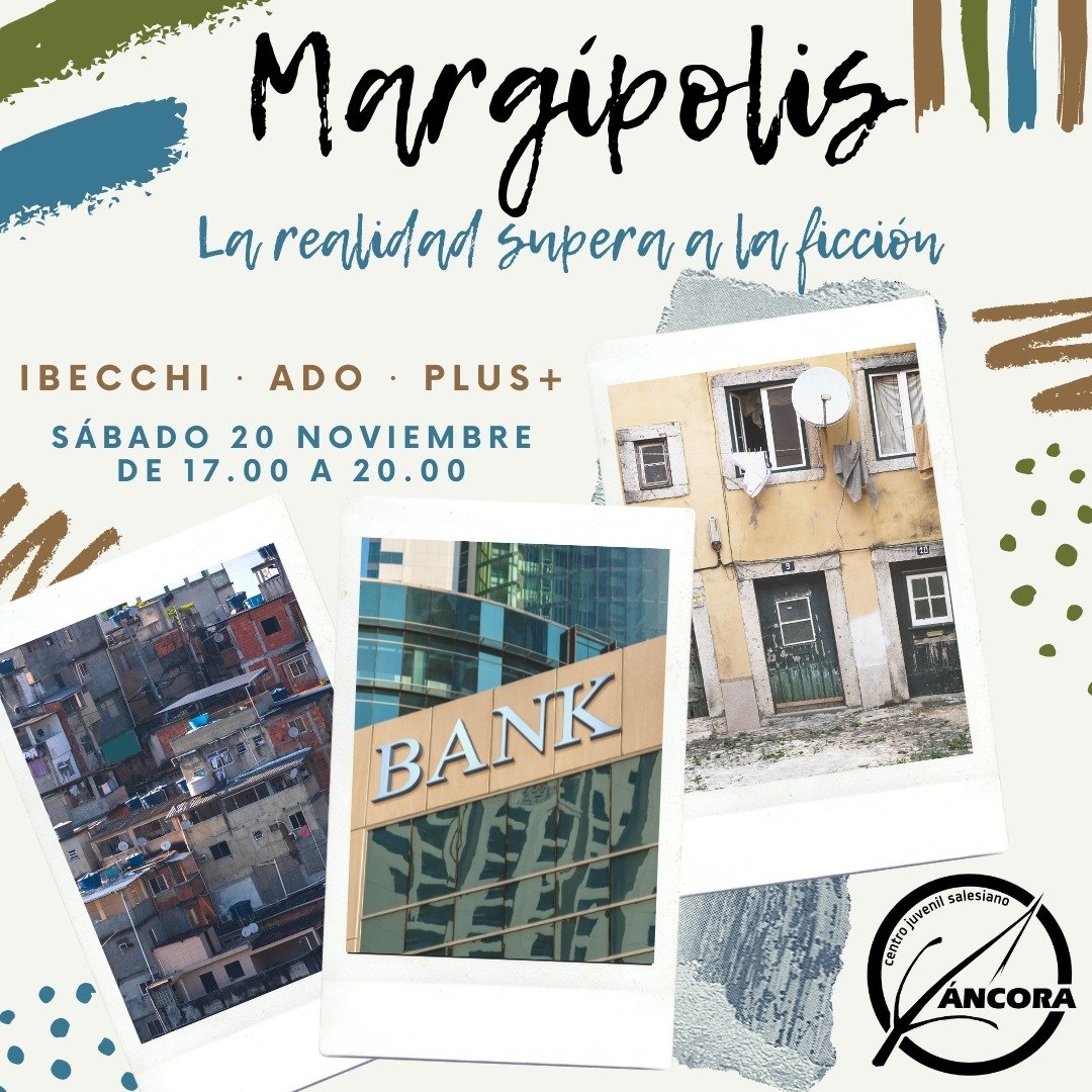 CJSAncora's tweet photo. Vuelve #Margipolis 🏙 para Ibecchi, Ado y Plus. La ciudad donde la realidad supera a la ficción 
¿Estáis preparados para poneros en la piel de otras personas? 
¿Qué clase social te tocará? 
¿Conseguirás todos los objetivos? 
Te esperamos el sábado de 17 a 20
#NosMueveLaEsperanza https://t.co/ihs4Hw9kSJ