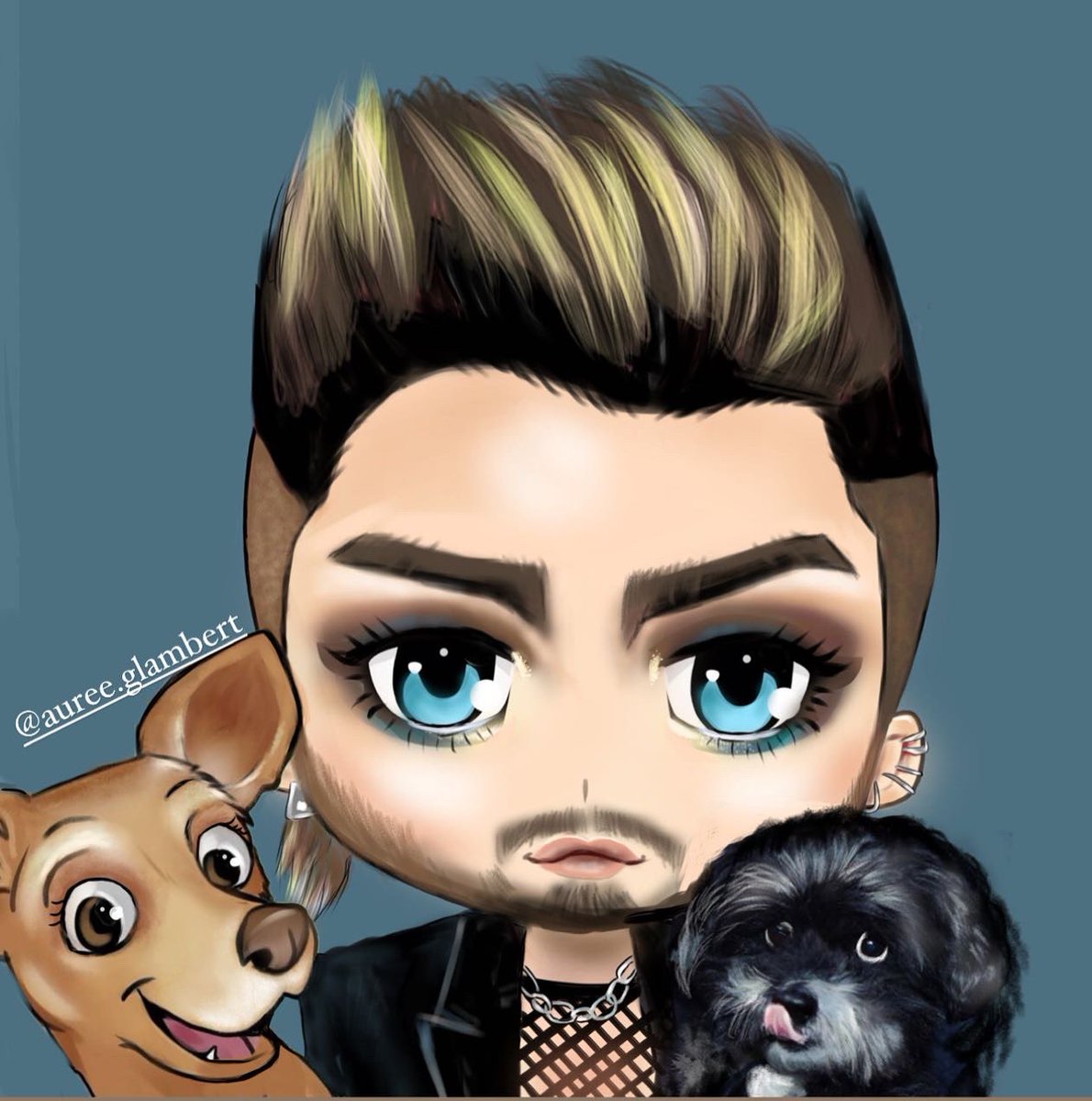 Adam and  Stewie and Pharaoh
I drew Adam and Stewie with Pharaoh✍️🎨🐶🐾
 They are Super Cute💖🥰🐶🐾💞
<a href="/adamlambert/">ADAM LAMBERT</a> 
<a href="/josephsinclair/">Joseph Sinclair</a> 
<a href="/StewieSinclair/">Stewie Sinclair</a> 
#adamlambert 
#fanart