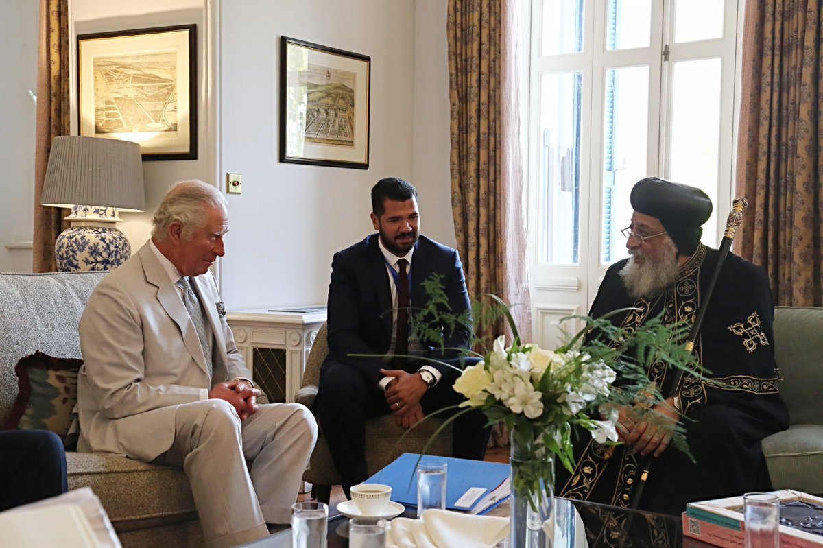 BishopAngaelos's tweet photo. Honoured to accompany HH Pope Tawadros II at a meeting with HRH the #PrinceOfWales at which they discussed the Christian understanding of stewardship over all creation and the role of faith communities in safeguarding the environment today.

With special thanks to @GarethBayleyUK https://t.co/Sdcjv0nHNe