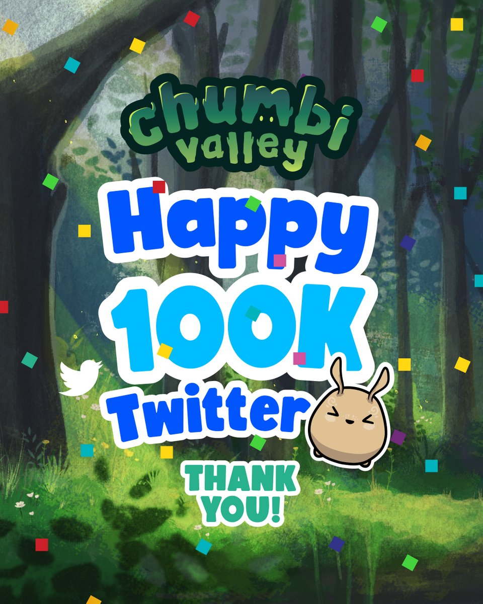 🎉 100K #ChumbiGang on Twitter already!? 🙏 We are so thankful to each and everyone of you 🔥 This community is just getting started! Join the Chumbi Gang & learn why everyone is falling in love with Chumbi Valley #Thankyou #NFTgame #playtoearn #NFT #blockchaingame #play2earn