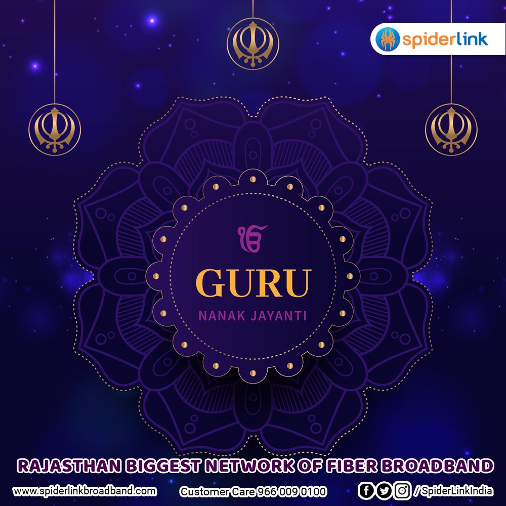 SpiderLinkIndia's tweet photo. Warm wishes to you and your family on this auspicious occasion of Gurupurab. May this day bring lots of joy and happiness to your life!
#Spiderlink #SpiderlinkIndia #GuruPurab #GuruNanakJayanti #Festival https://t.co/kpqD5gnoiX