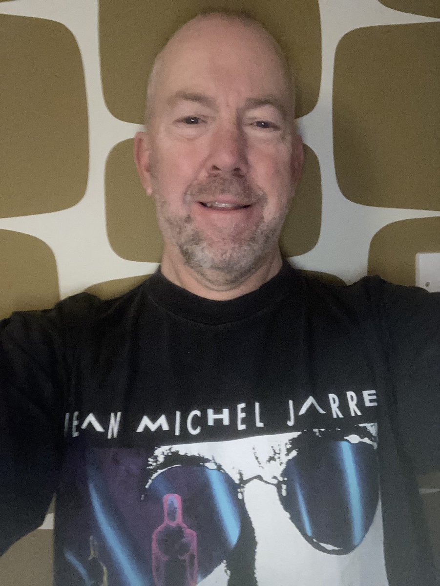 lodgecorner's tweet image. Jean Michell Jarre from Ian in Cuddington Cheshire #TShirtDay