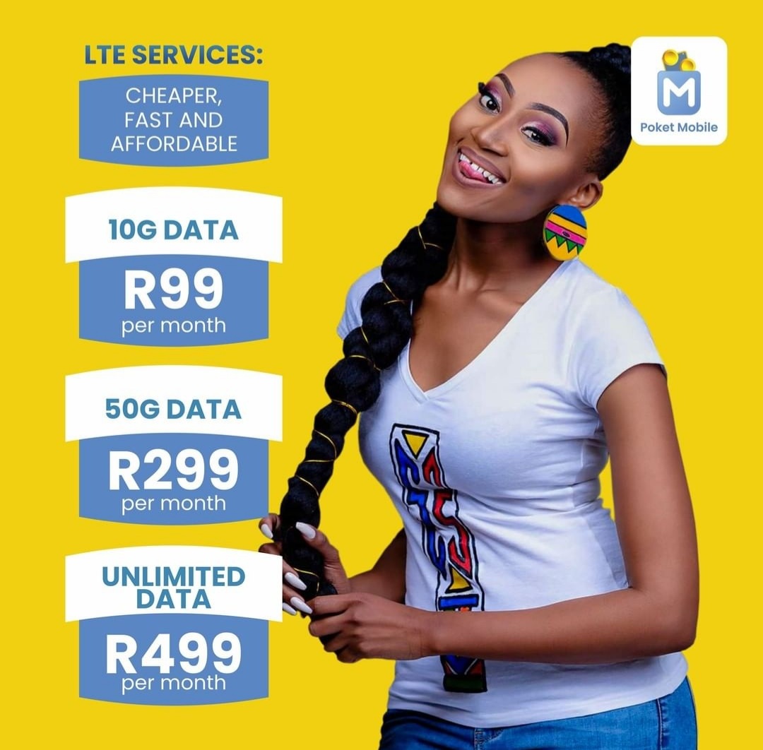MboMahocs's tweet photo. Enjoy cheap LTE Data with @PoketMoneySA - the network that's got your back!
#poketmoney #poketmobile #affordablerates #mobilenetwork https://t.co/UZRltYZ7Qv