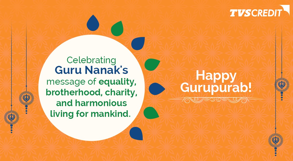 TVSCredit's tweet photo. On the auspicious occasion of Guru Nanak Jayanti, let us celebrate the teachings he imparted to us and his vision for universal oneness and peace. Happy #Gurupurab!

#TVSCredit #GuruNanakJayanti #GuruNanak #HappyGurupurab https://t.co/Q5WUV4WpiB