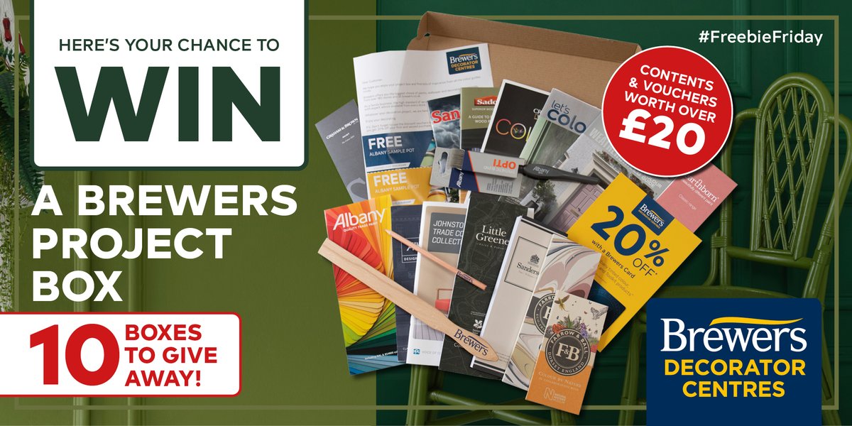 We understand that project planning can be a task in itself, that's why we are giving 10 lucky winners a project box! With everything you need to plan your next project included! For your chance to #WIN Like, RT, and Follow <a href="/Brewerspaints/">Brewers Decorator Centres</a>! Competition closes 12pm 26/11/21