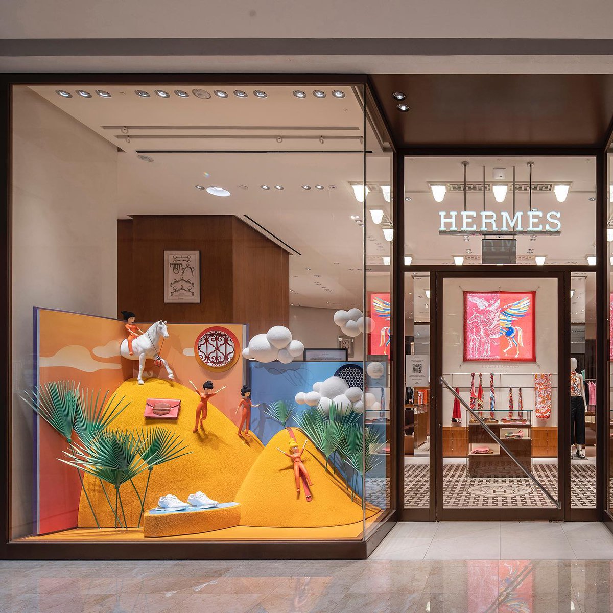 LanzavecchiaWai's tweet photo. New #hermeswindows series at @Hermes_Paris @n_takashimaya , Singapore.

“The Textbook Trip”📚🌈🌏

Photos by 
@darrensohphoto
 
#lanzavecchiawai #hermes #windowsdisplay #hermessingapore #retaildesign #windowdesign #dream #artwork #design #scenography  #visualmerchandising https://t.co/kX0NmjBzDc