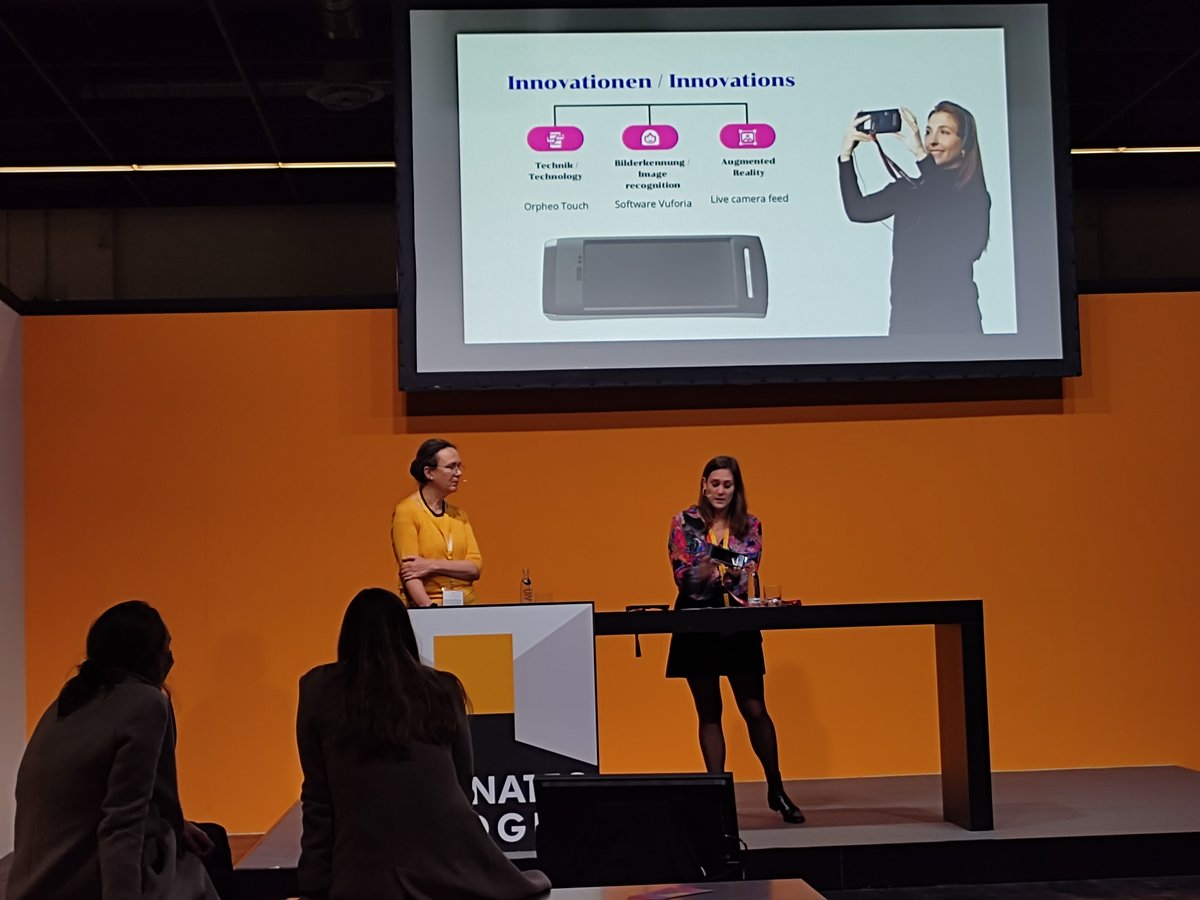 BestInHeritage's tweet image. Presentations of our laureates at #EXPONATEC Cologne Speaker&apos;s Corner by @livdeo @Amgueddfa_Learn @Orpheo