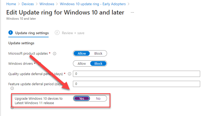 MMelkersen's tweet photo. Now we can use Windows 10 ring and later to upgrade devices to Windows 11 💡

https://t.co/oj8LIsrSeq

#MSIntune #MEM #Innovation https://t.co/sjQAYICsOK
