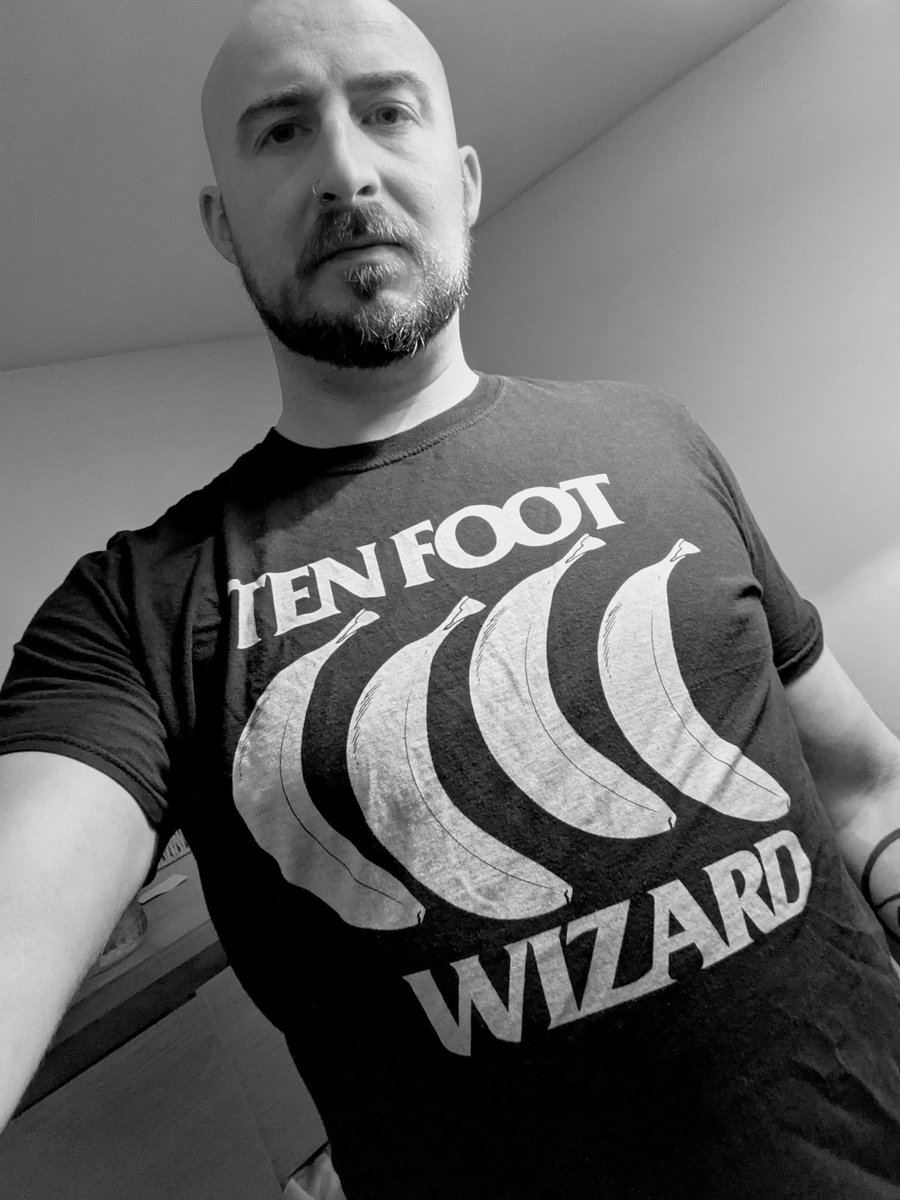 ajrobertshaw's tweet photo. Once again repping the Wiz for for @BBC6Music #TShirtDay
#TenFootWizard https://t.co/ti3AHBayA7