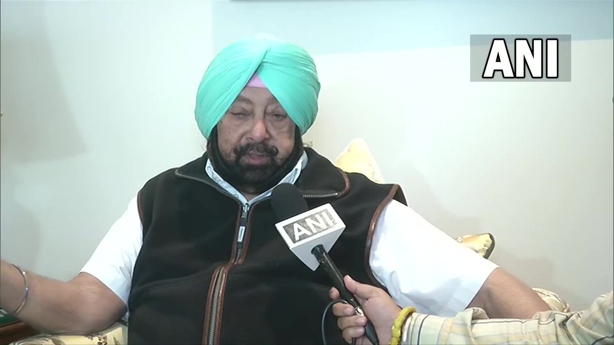 ANI's tweet photo. PM apologised. Now, it's question of when will the House meet. It will meet on 29 Nov-10 days from now, Bill will be brought &amp; Laws will be repealed. Matter will end there, so what's the use of sitting now: Capt Amarinder Singh when asked that farmers are still sitting on protest https://t.co/F2dykpbgDs
