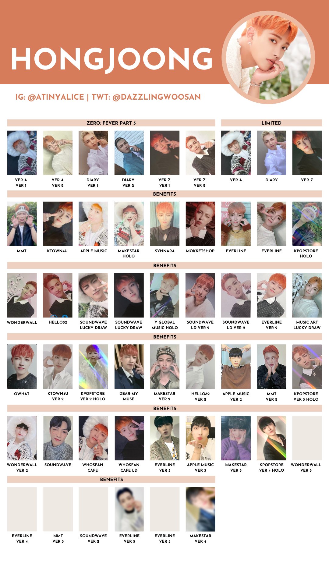 ATEEZ トレカ ホンジュン soundwave 3.0 zero fever Ateez 'Zero Fever Part 3' - Soundwave Fansign Event