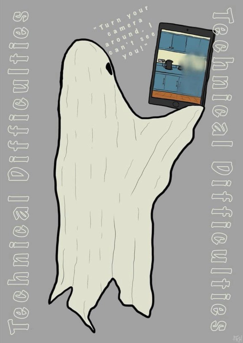 fennkharris's tweet photo. Spiritual guidance no3 #covidguidance #throwback #procreate #digitalart ghosting isn’t ghosting if you’re a ghost https://t.co/0pUVfKbRxW